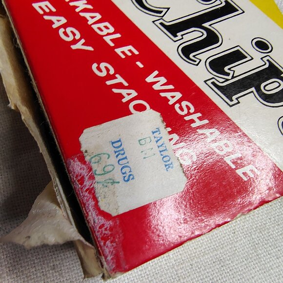 Vintage Astor Poker Chips Lot Red White Blue Plastic Original Boxes Retro Gaming - Picture 7 of 11